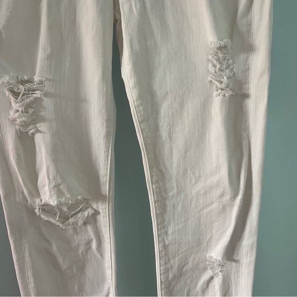 PAIGE Jimmy Jimmy White Distressed Skinny Jeans 25 - Picture 4 of 16